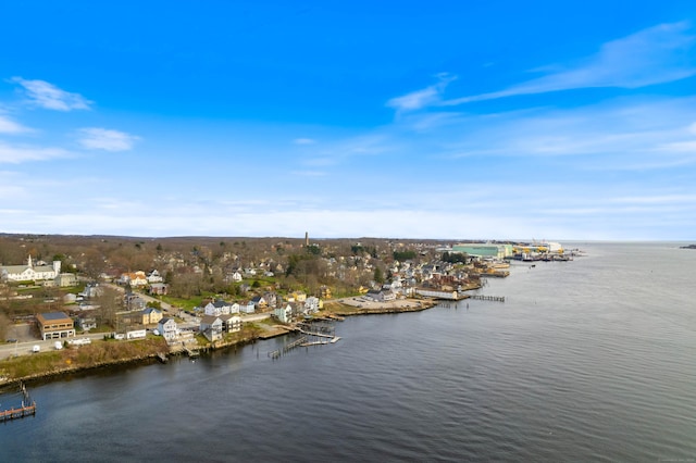 108 Thames St, Groton, CT 06340 - drone / aerial view featuring a water view
