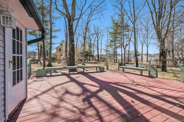 view of wooden terrace