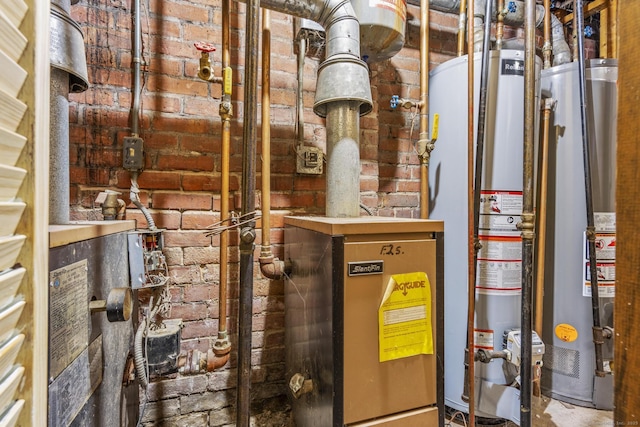 utilities featuring gas water heater