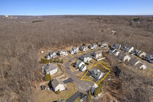 aerial view featuring a residential view