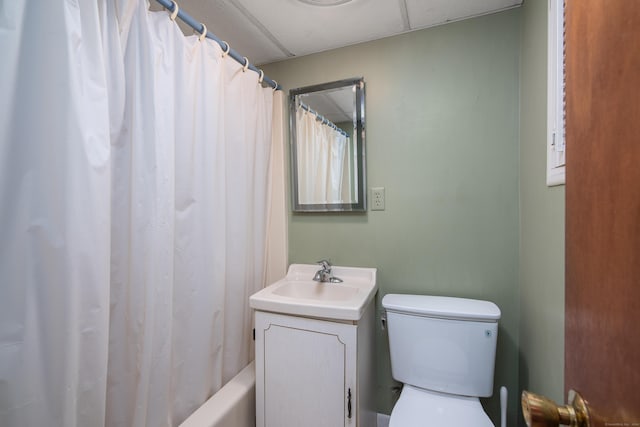 full bath with vanity and toilet