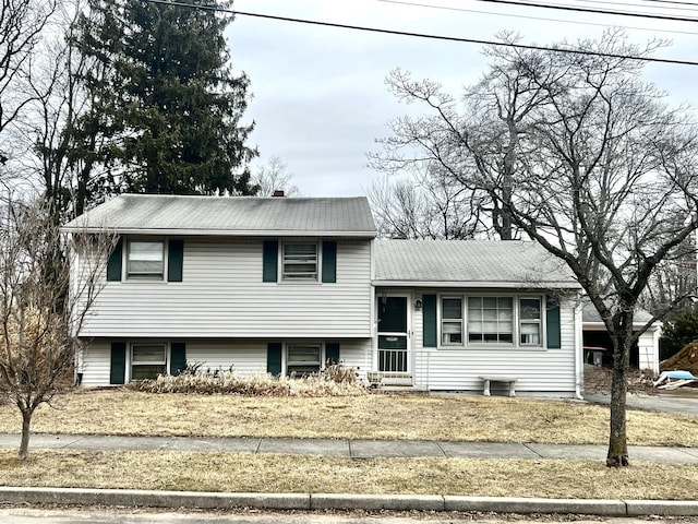 split level home with entry steps