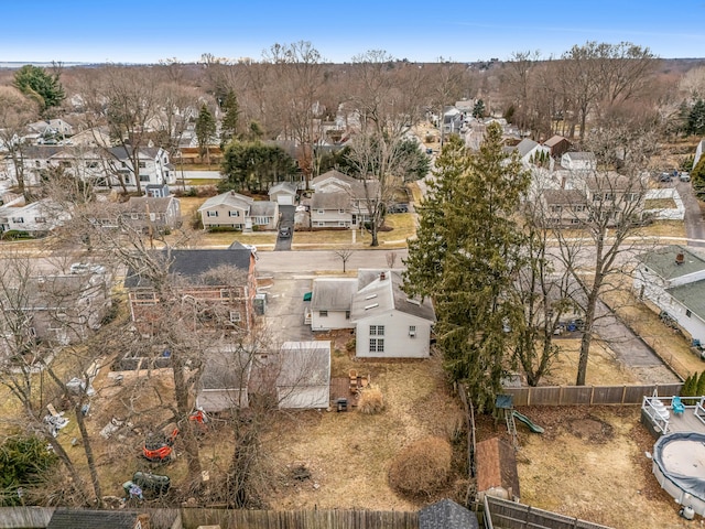 drone / aerial view featuring a residential view