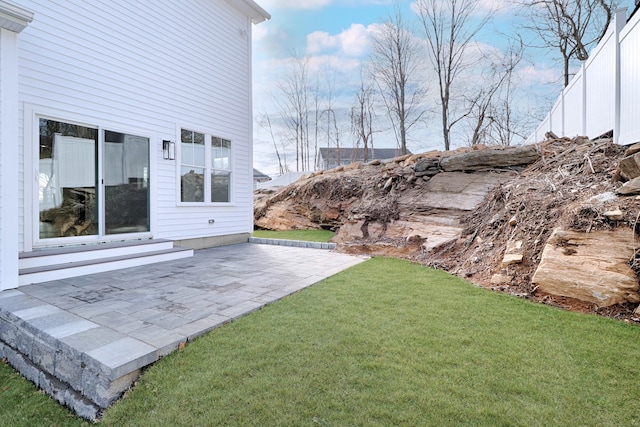 view of yard featuring a patio