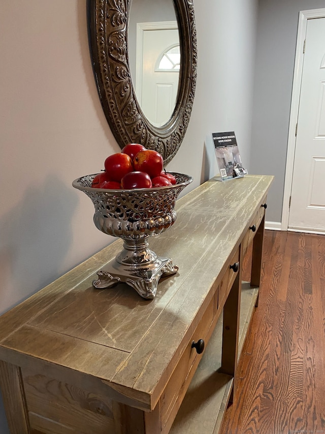 room details featuring wood finished floors