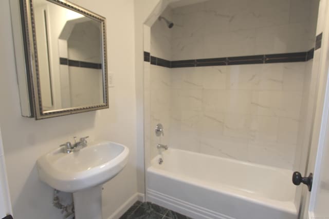 full bathroom with bathtub / shower combination