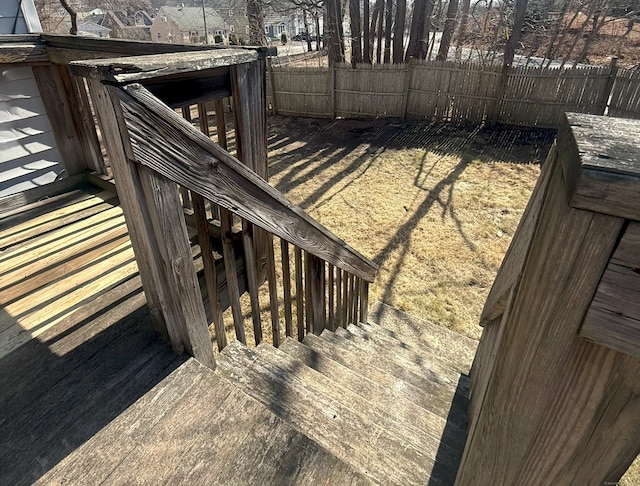 wooden deck with fence