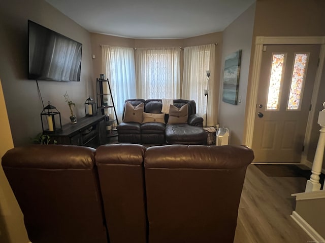 living room featuring wood finished floors