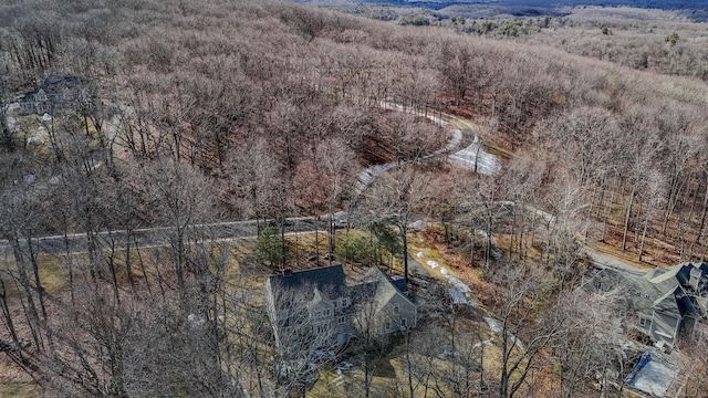 bird's eye view with a view of trees