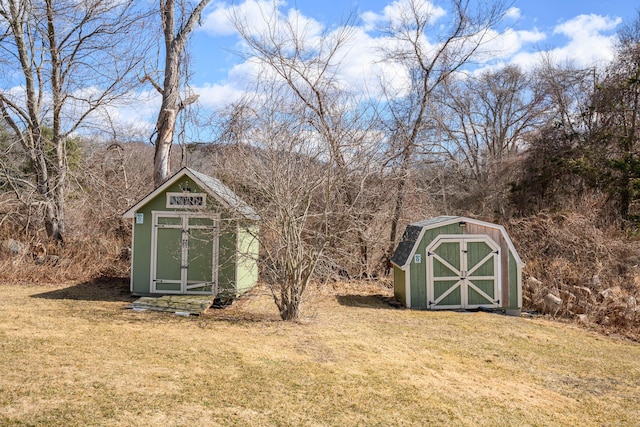 view of shed