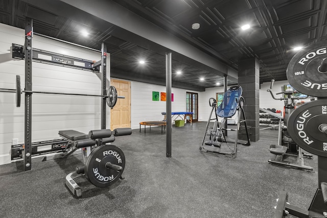 1 Hathaway Rd, East Lyme, CT 06333 - workout area with an ornate ceiling
