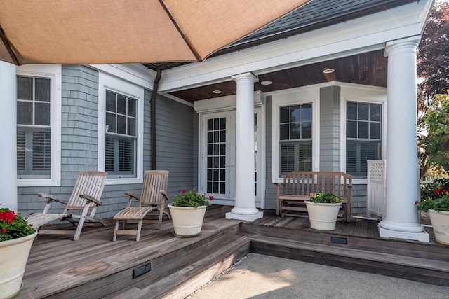 3 Sea Meadows Ln, Waterford, CT 06385 - view of wooden porch