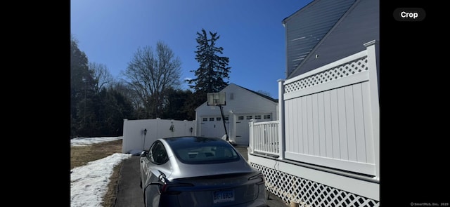 view of home's exterior featuring an outbuilding