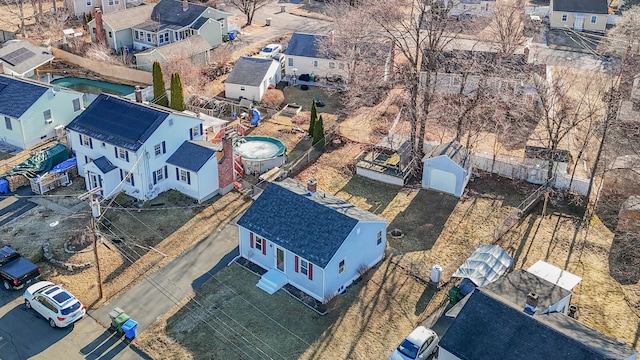 drone / aerial view featuring a residential view