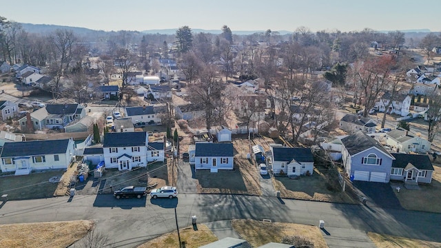 aerial view with a residential view