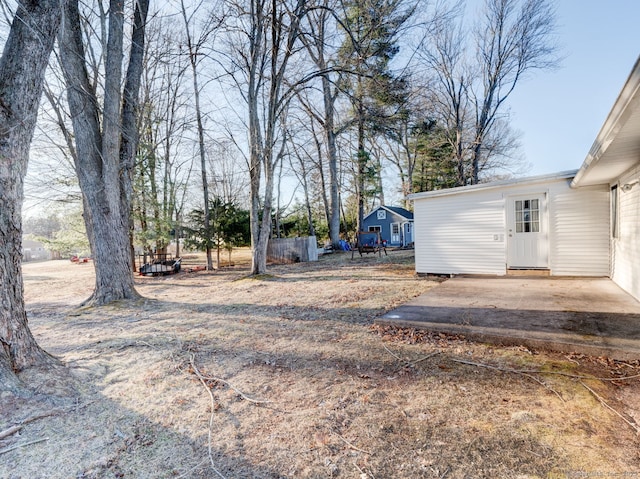 view of yard with a patio