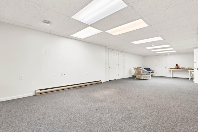 interior space featuring a baseboard radiator and baseboards