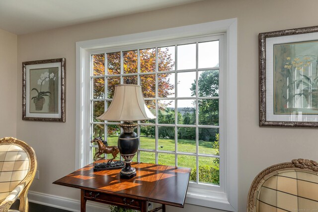 interior space with baseboards