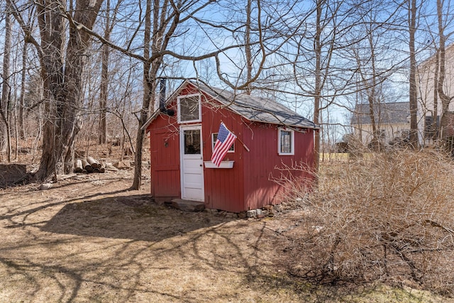 view of outbuilding with an outbuilding