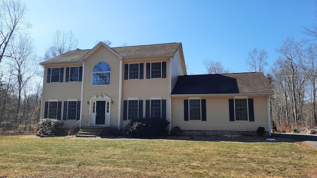 colonial house with a front yard