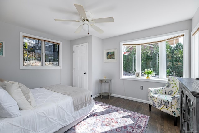 52 S Lake Shore Dr, Brookfield, CT 06804 - bedroom with wood finished floors, baseboards, and ceiling fan