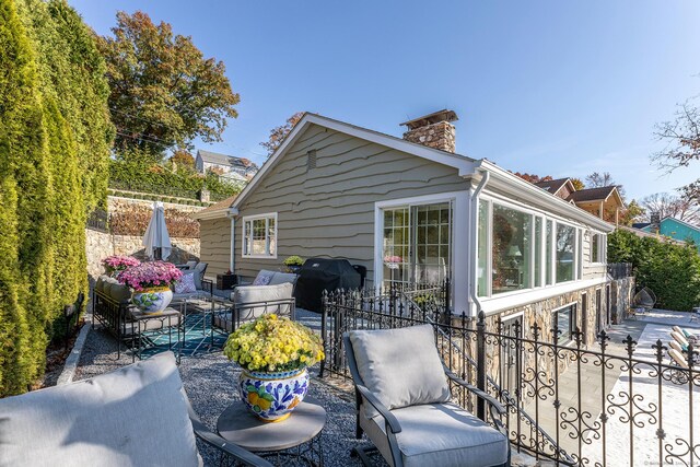 52 S Lake Shore Dr, Brookfield, CT 06804 - view of patio featuring outdoor lounge area and area for grilling