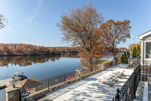 52 S Lake Shore Dr, Brookfield, CT 06804 - view of patio / terrace with a water view