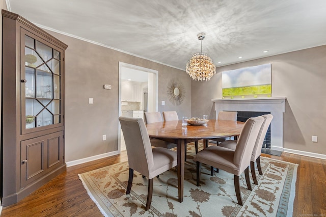 24 Laforge Rd, Darien, CT 06820 - dining space featuring a chandelier, wood finished floors, and recessed lighting