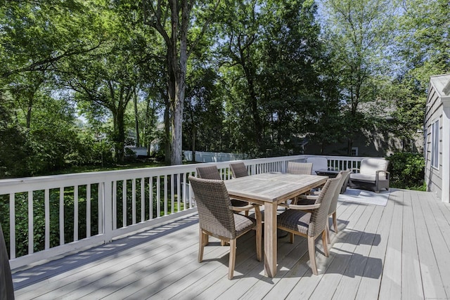 24 Laforge Rd, Darien, CT 06820 - wooden terrace with outdoor dining area