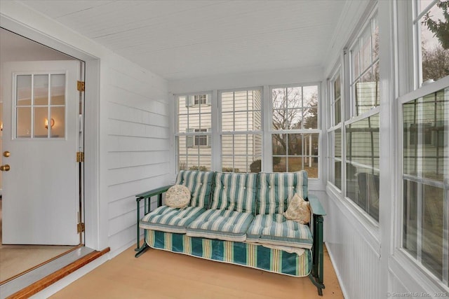 view of sunroom