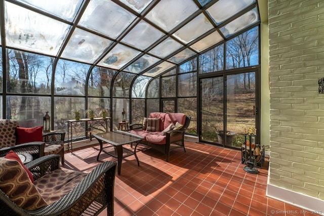 sunroom / solarium featuring a wealth of natural light