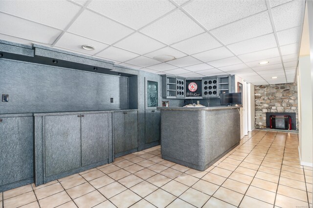 38 N Lake Shore Dr, Brookfield, CT 06804 - welcome area featuring a drop ceiling and a fireplace