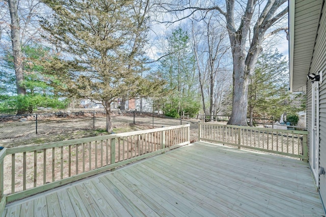 wooden terrace with fence