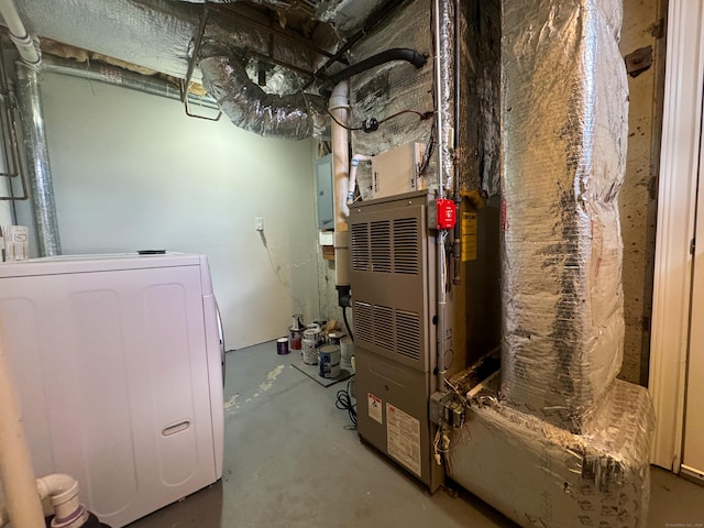 utility room featuring washer / clothes dryer and electric panel