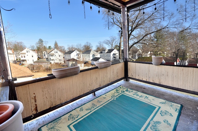 view of patio with a residential view