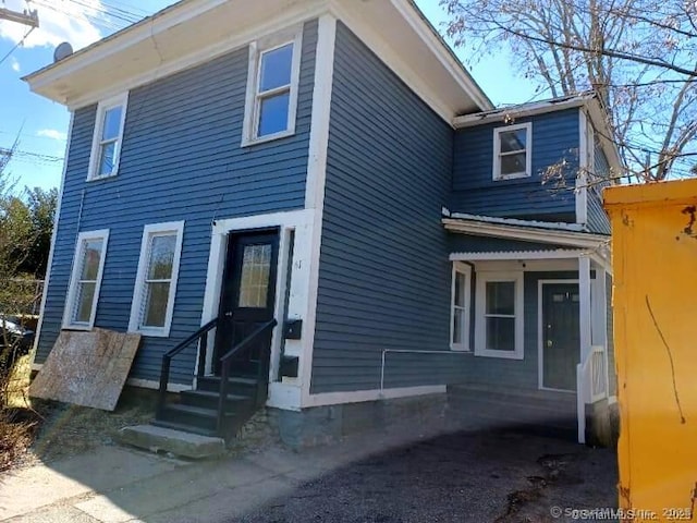 view of front of house with entry steps