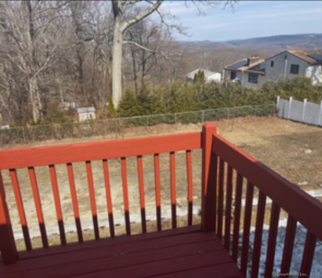 deck with fence