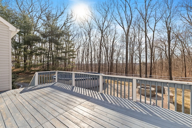 wooden terrace with fence