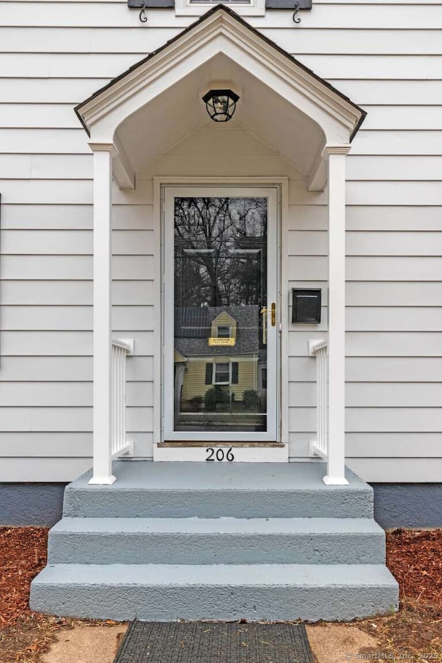 view of exterior entry