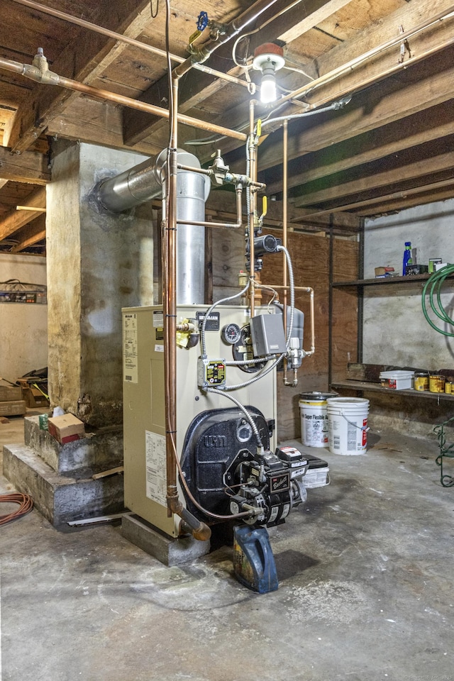 utility room with a heating unit