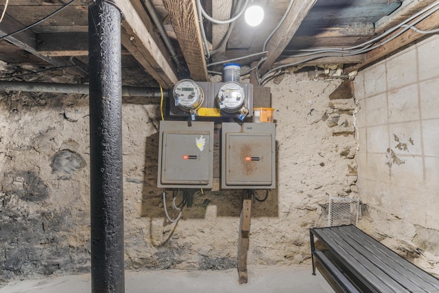 utility room featuring electric panel