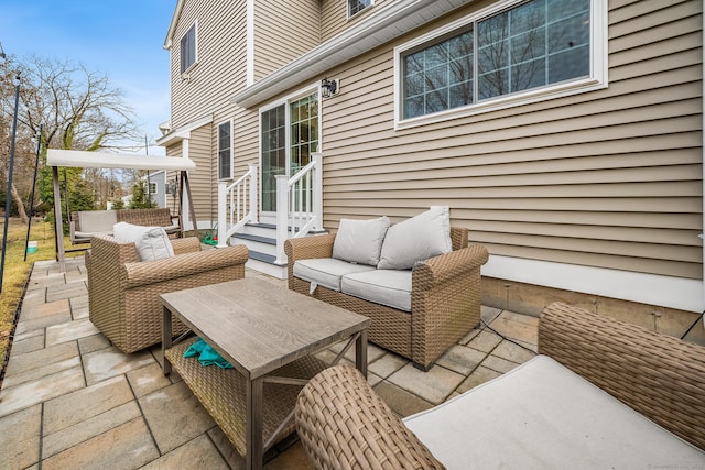 view of patio / terrace with an outdoor hangout area