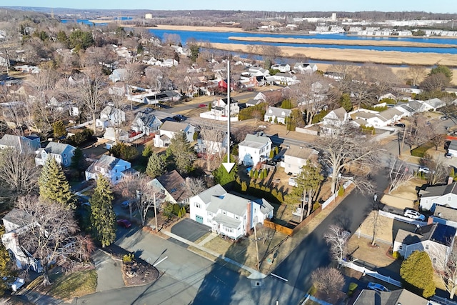 aerial view with a residential view