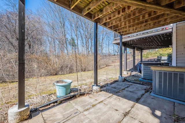 view of patio with central air condition unit