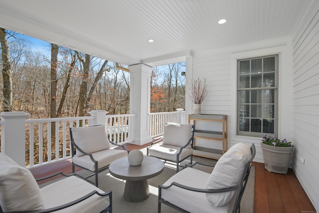 exterior space with an outdoor living space