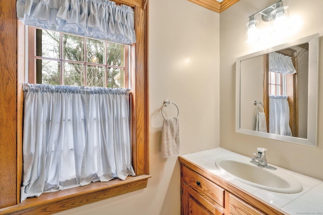 bathroom featuring vanity