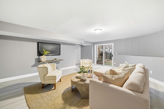215 Paddock Hill Ln, Fairfield, CT 06824 - living room featuring wood finished floors and baseboards