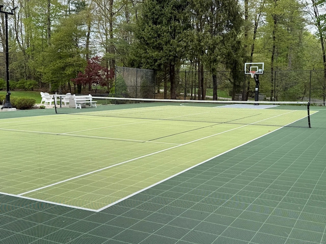 23 Robkins Rd, Avon, CT 06001 - view of tennis court featuring community basketball court and fence