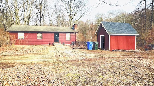view of shed