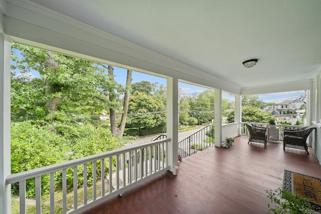 view of sunroom